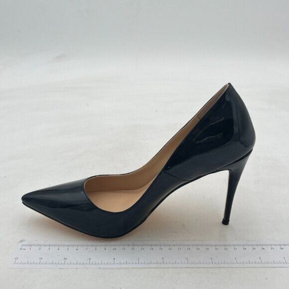 FSJ Women's Chic Pointed Closed Toe Mid Heel Pumps Slip on Stilettos Slide Dress - Picture 2 of 7